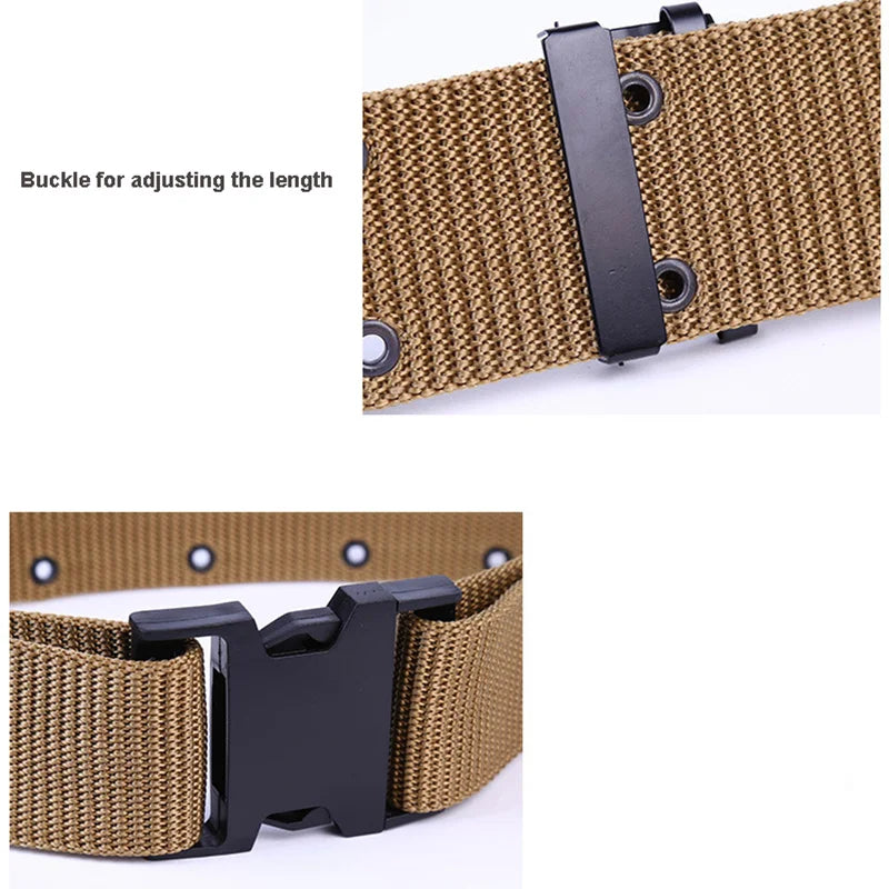 Fabric Tactical Army Belt Canvas Casual Fashion Luxury Designer Jeans Belt for Men Military Sports Strap with Adjustable Belt