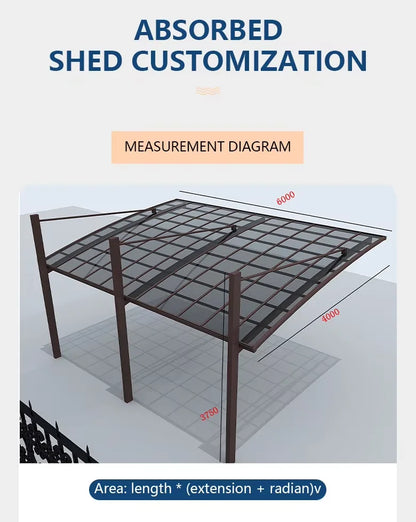 OneAlu Modern Custom Aluminum Outdoor Structure - Gazebo, Carport, Sunshade Canopy for Villa, Garden, Patio & Flower Stand