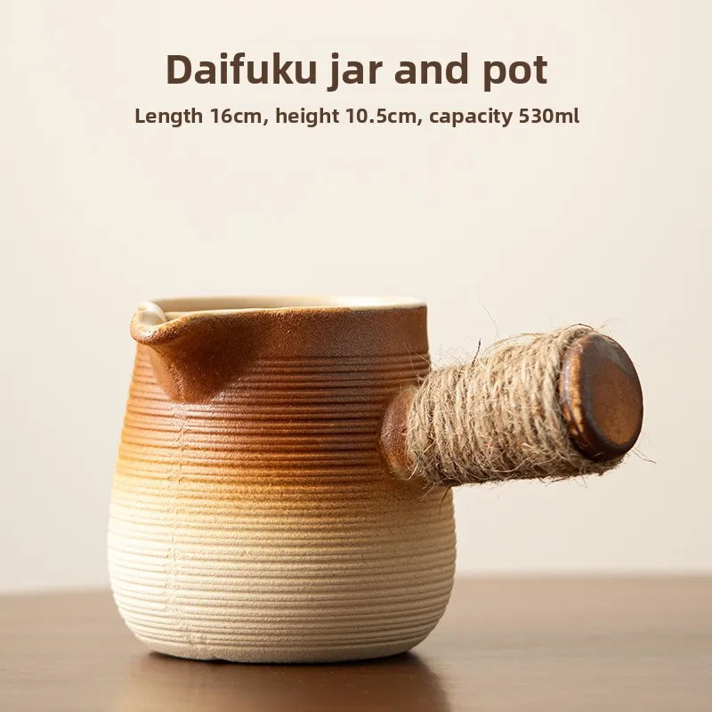Ceramic Baked Milk Tea Pot Can Be Dry Boiled Boiled Tea Warm Milk Pot Teapot Tea Infuser