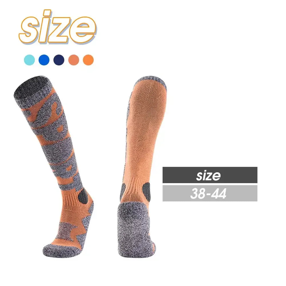 Skiing Socks Thermal Knee-high Cold Weather Warm Sock For Snowboarding And Mountaineering Socks Outdoor Activities