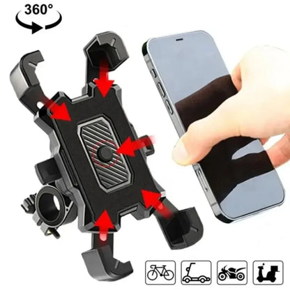 360° Rotatable Electric Bicycle Phone Holder for Smartphone Riding MTB Bike Moto Motorcycle Stand GPS Bracket Non-slip Cycling