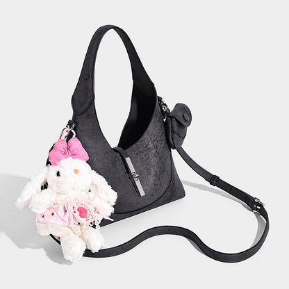 2026 New Pures Color Handbag with Long Shoulder Strap Messenger Bag Women's Designer Handbag Underarm Small Tote Bag