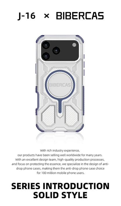 Military Armor Phone Case For iPhone 17 16 15 14 13 Pro Max 17Air 16E Magnetic Wireless Charging Anti-Drop Protective Cover