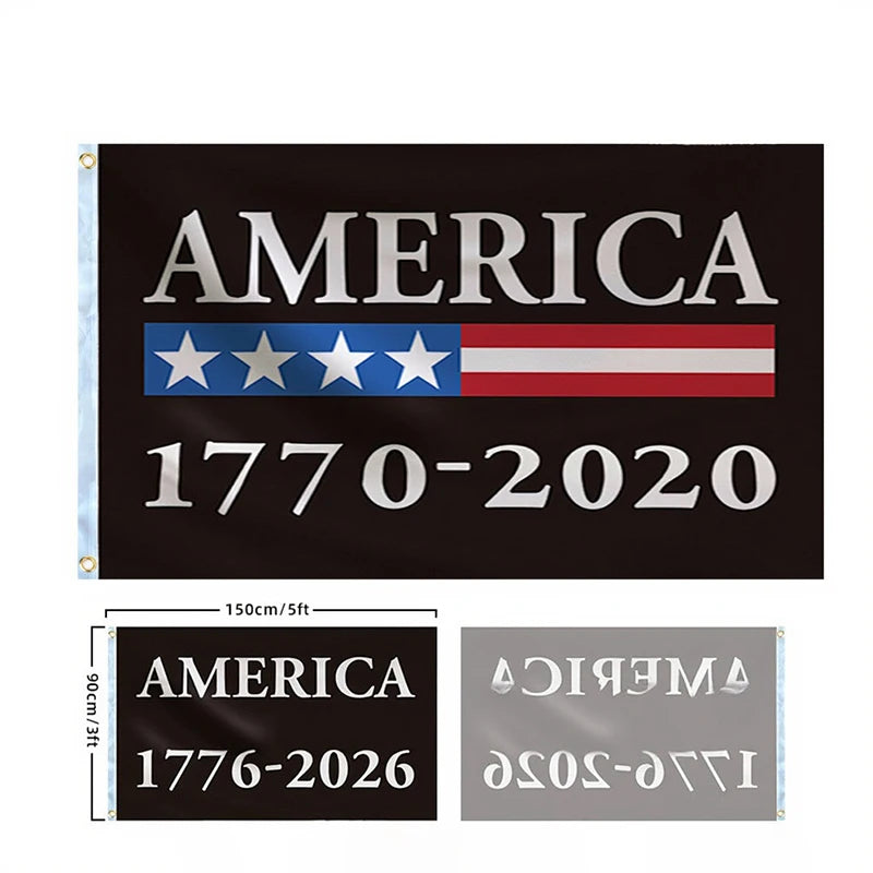 250 Years Commemorative Flag Usa Patriotic Banner Indoor Outdoor Flag Patriotic American 250th Anniversary Flag For Wall90x150CM
