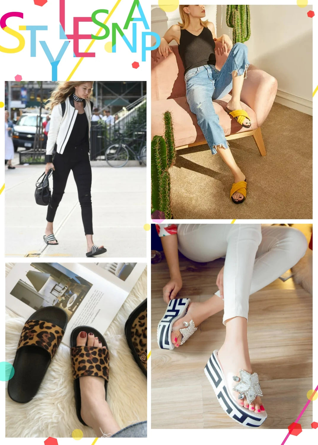 New Trendy Mid-heel Women's Sequins Slippers Outdoor Casual Slippers, High Quality Lady Party Shoes Elegant Shoes F5-1112-2