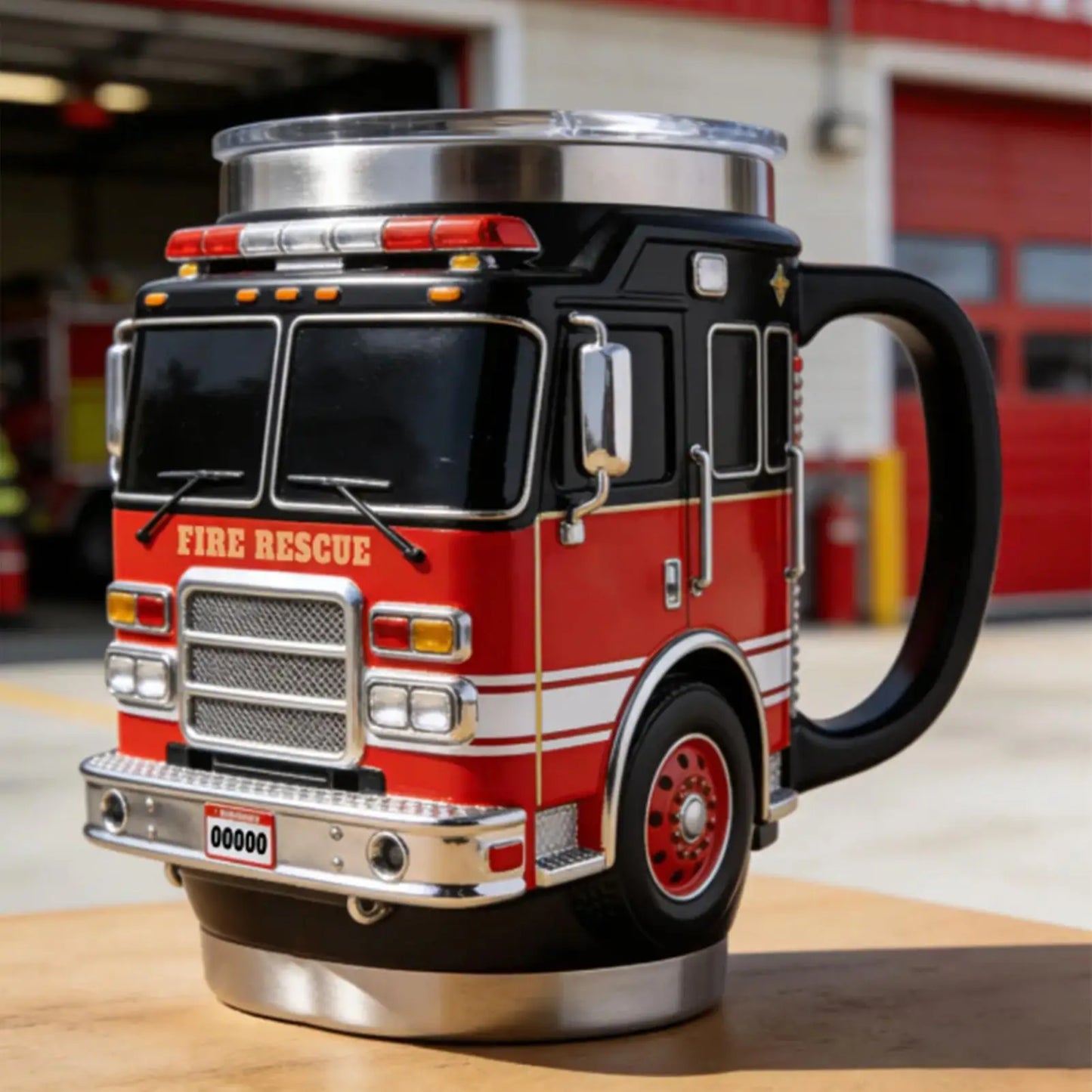 Funny Mugs Firefighting Coffee Mugs Creative Design Truck Coffee Mug  Firefighting Coffee Mugs Tea Cup for Hot Cold Water Juice