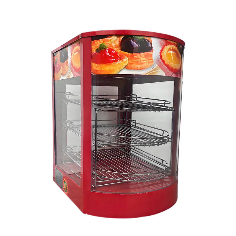 Commercial Food Warmer Display 5-Tier  Pizza Warmer Display Pastry Display Case Restaurant Heated Cabinet