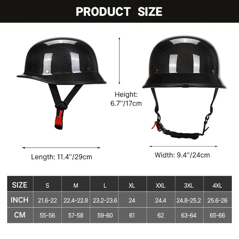 Newest Trend Motocycle Helmets Carbon Fiber Half Face Helmet Ultra Lightweight Carbon Shell Safety Cap DOT Approved 1/2 Helmet