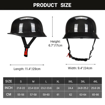 Newest Trend Motocycle Helmets Carbon Fiber Half Face Helmet Ultra Lightweight Carbon Shell Safety Cap DOT Approved 1/2 Helmet