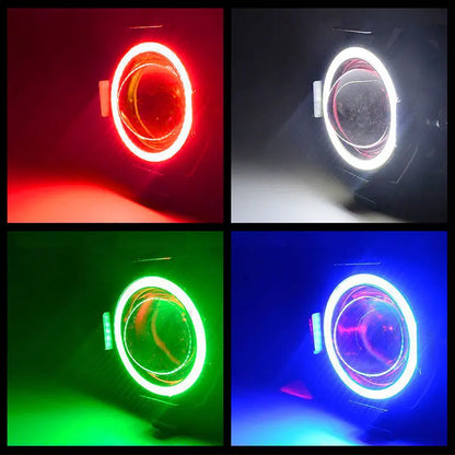 2×LED Angel Eye Mini Motorcycle Headlight Auxiliar Driving Lamp led flashlight Motorbike Front Spotlight ATV Scooter Accessories