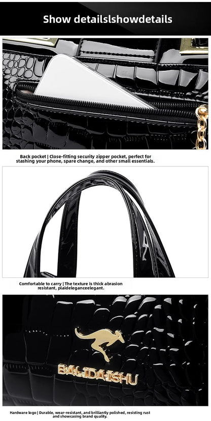 Women's Bag New Style Middle-aged Women's Bag Simple Trendy Single Shoulder Crossbody Bag Fashionable Elegant Handheld Mom Bag