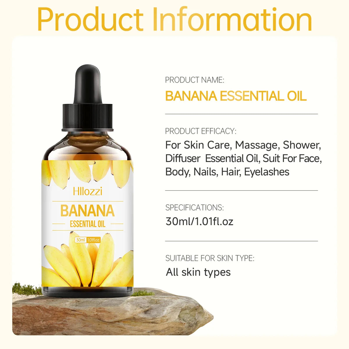 30ml banana essential oil brightens skin, moisturizes, repairs hair, aromatherapy humidifier soap, multifunctional essential oil