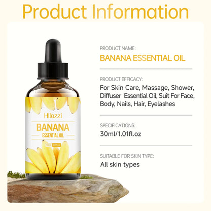 30ml banana essential oil brightens skin, moisturizes, repairs hair, aromatherapy humidifier soap, multifunctional essential oil