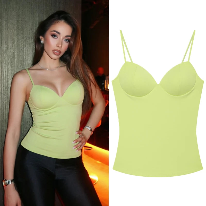 Women's Tops Bustier Corset Crop Slip Top Women Bodycon Backless Sexy Tops 2026New Brown Black Gray Camisole Vest Female Fashion