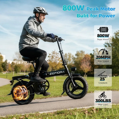 500W Electric Bike Adult 25MPH 48V17.5Ah Removable Battery,14 Inch Sports Folding Electric Bicycle,EBike Shipped locally