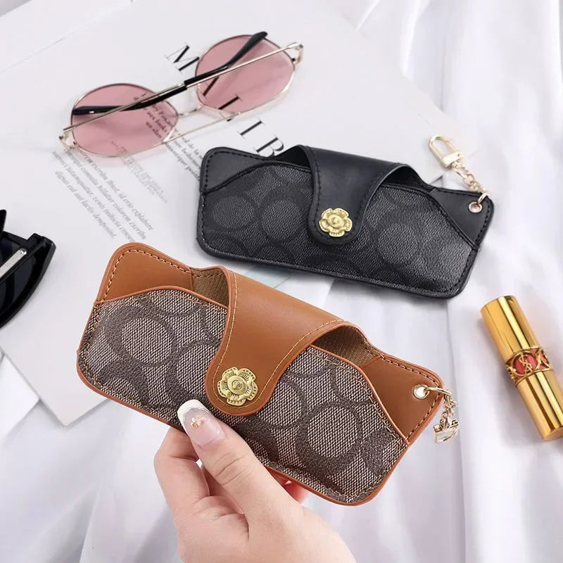NEW Portable Glasses Case with Keychain - Protective Storage Bag for Myopia Glasses And Sunglasses - Daily & Travel Essential