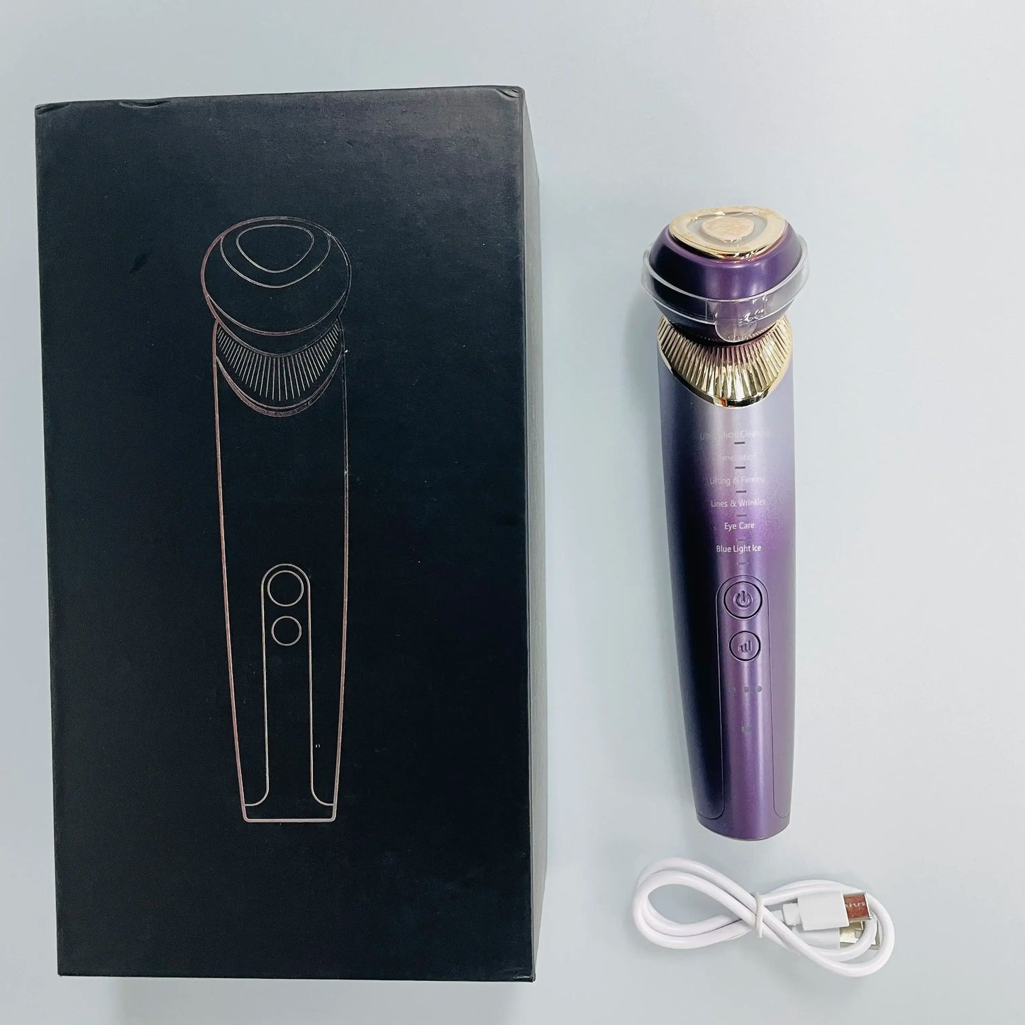 Face Beauty Device Facial Massager Cleansing Import Export Machine Skin Tightening Lifting Anti Aging Wrinkle Removal for Face E
