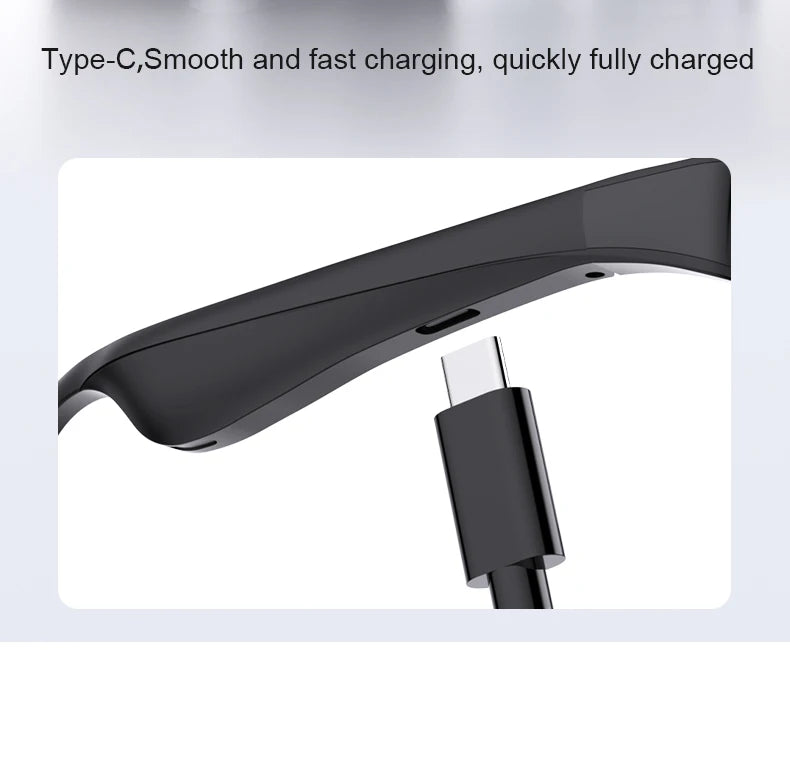 Lenovo 2026 New AI Smart Glasses: AI Translation, HD Hands-Free Calling, AI Chat Logging, Music Playback Type-C Smart Glasses