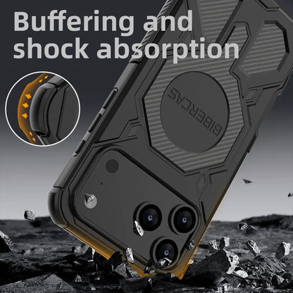 Military Armor Phone Case For iPhone 17 16 15 14 13 Pro Max 17Air 16E Magnetic Wireless Charging Anti-Drop Protective Cover