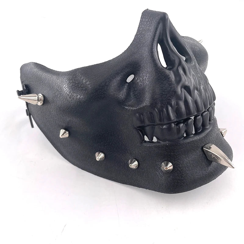 Horror Decorative Half Face Mask Home Party  Items Steampunk Skull Style Headgear Mask For Adult