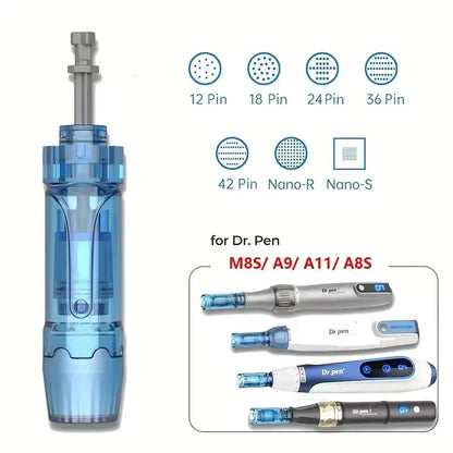 Bayonet Cartridge Needle for Dr Pen M8S /A8S/ A9/ A11 Microneedle 12/ 18 /24 /36 /42 Pin / Round Nano / 3D Replacement Tip Head