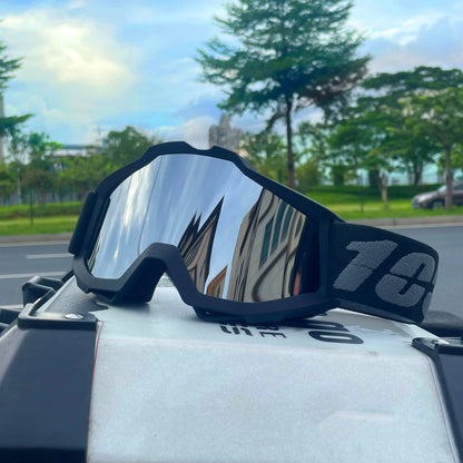 Outdoor motocross goggles for dirt bike, MTB, skiing & sports. Windproof, dustproof, UV protection. Universal fit.