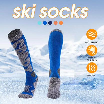Skiing Socks Thermal Knee-high Cold Weather Warm Sock For Snowboarding And Mountaineering Socks Outdoor Activities