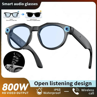 AI Smart Glasses 800W Pixel 4K HD Camera Recording Sunglasses Call WIFI Transmission Voice Assistant Smart Translation Glasses