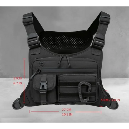 Tactical Chest Bag Men's Vest Edc Waterproof Anti-Theft Chest Pack Rig for Outdoor Cycling Bags Running Front Chest Pack