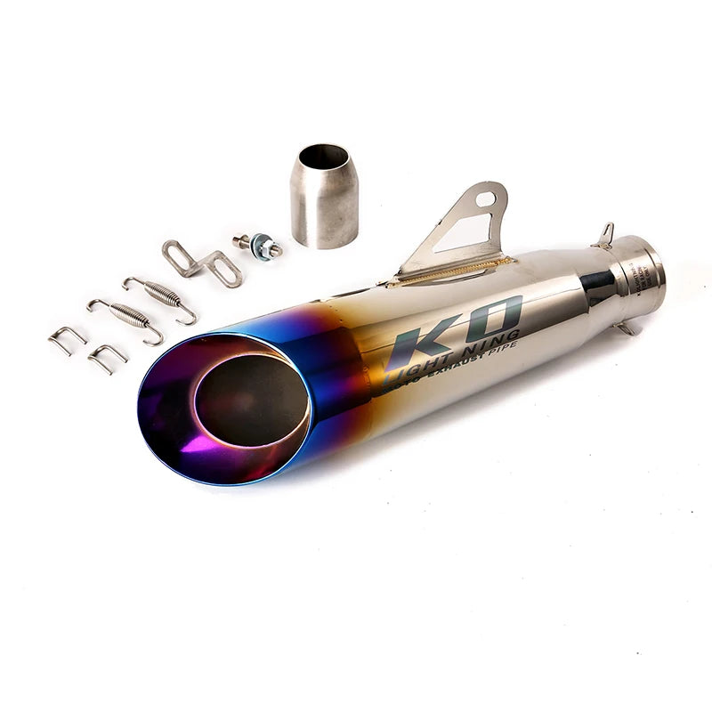Universal 38-51 mm Exhaust Muffler Pipe Motorcycel Stainless Steel Escape with Removable DB Killer Slip On or Weld