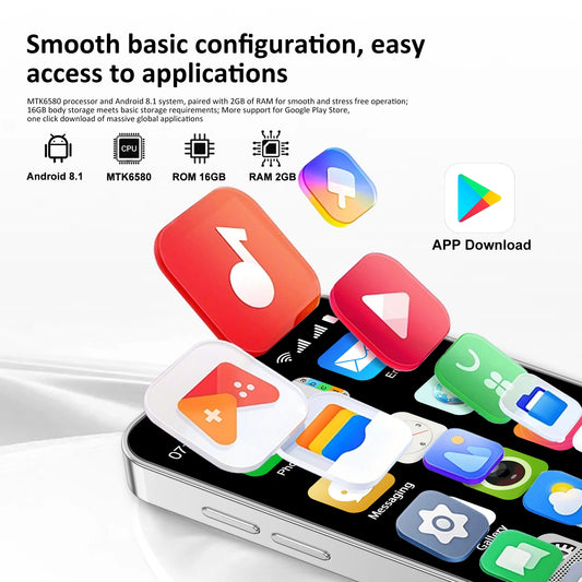 SERVO 18SE MINI Cute Android Smartphone 3G WCDMA Android OS Dual SIM Card Play Store Face Unlock Hotspot 3.0" Small Smart Phones