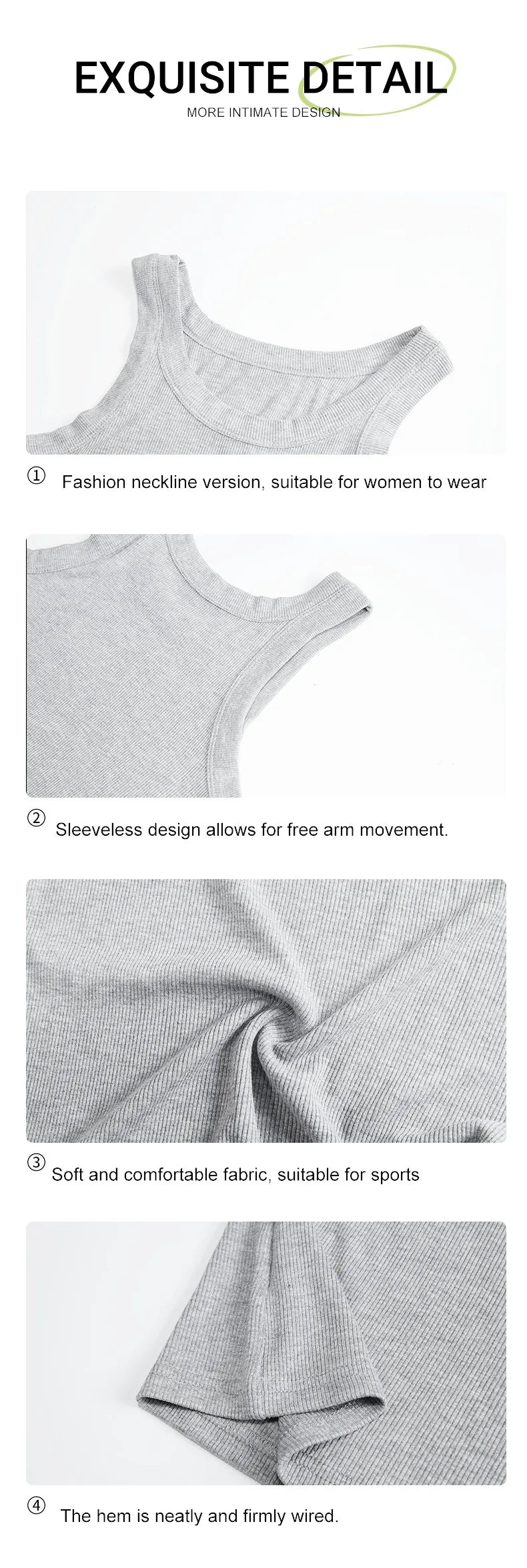 3PCS Set Cotton Camisole Vest Paired Summer Slim Fit Clothing Simple Versatile Basic Top Breathable Womens Korean Style Tops