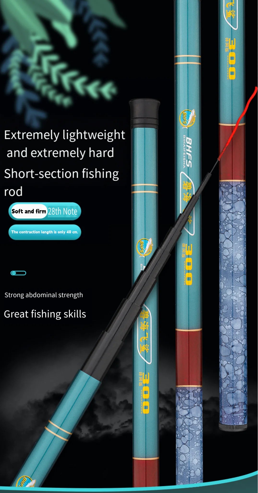 1.8m-4.5m Mini Telescopic Fishing Rod Ultralight Glass Fiber Retractable Portable Stream Hand Pole Fishing Tackle Accessories