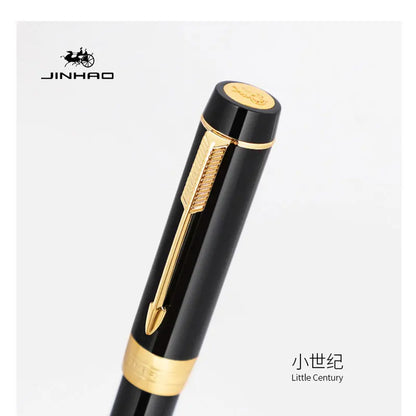 Jinhao 100 Fountain Pen Commemorative Resin Good Pen Nib 18 KGP Gold Sandwiched Thin Tod Small Business Office Gift Pen