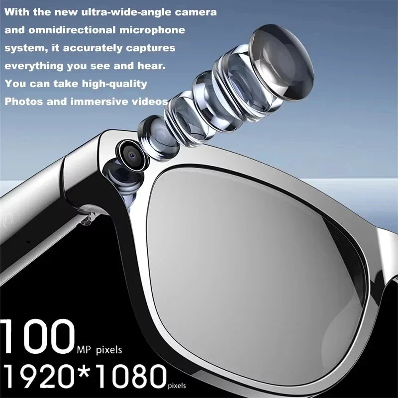 Xiaomi 8K AI Smart Glasses With 100MP Camera Chat GPT Touch Sport Sunglasses Bluetooth Call Video Music Player ForMen Women