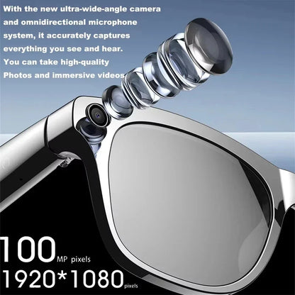 Xiaomi 8K AI Smart Glasses With 100MP Camera Chat GPT Touch Sport Sunglasses Bluetooth Call Video Music Player ForMen Women