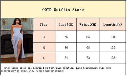 Elegant Yellow Strapless Pleated Dress Women Chic Sleeveless Waist Cinching Split Maxi Gowns 2026 Summer Lady Evening Party Robe