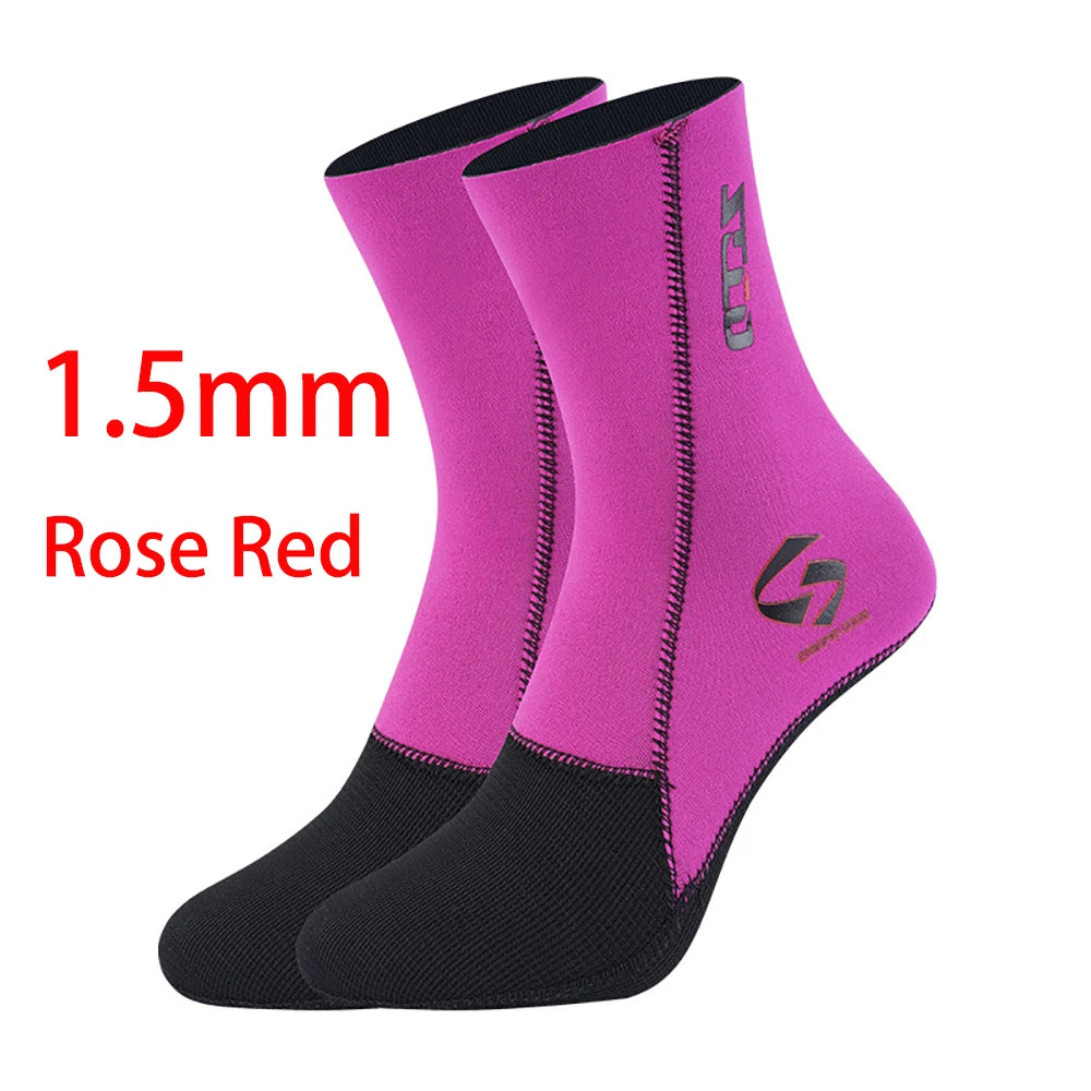 5mm/3mm/1.5mm Neoprene Diving Socks Anti Slip Beach Wetsuit Surfing Boots Water Socks Sand Proof Warm Blind Seam Diving Socks