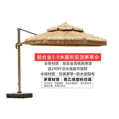 CL  shading thatch umbrella straw simulation straw umbrella courtyard agritainment B & B outdoor beach villa umbrella