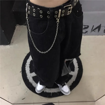 Fashion Alloy Women Belts Chain Luxury for Genuine Leather New Style Pin Buckle Jeans Decorative Ladies Retro Decorative Punk