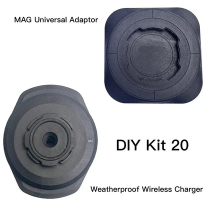 Motorcycle Handlebar Stem Fork Mount Holder Phone Mount Vibration Dampener MAG Universal Adaptors Wireless Charger Mirror Brake