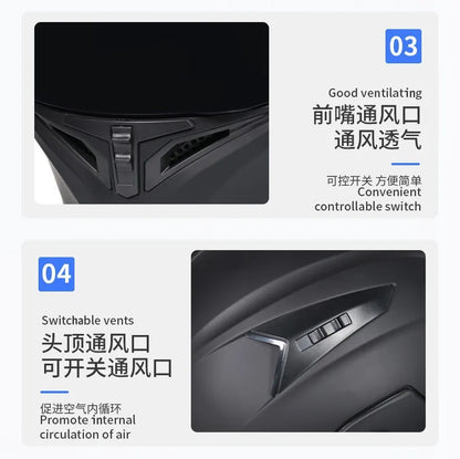 Motorcycle Helmet Full Face Racing Motorbike Helmet with Double Sun Visor Women Man Flip Up Moto Helmets Capacete De Moto