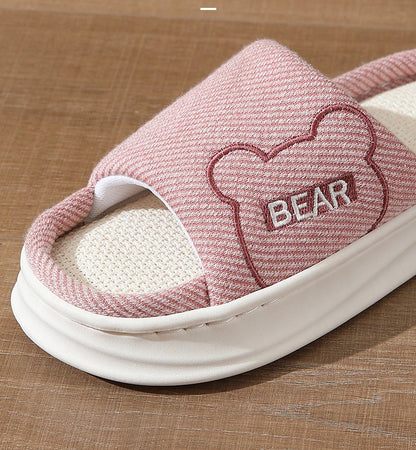 Platform Women's Slippers Flats Indoor Spring Summer Luxury Designer Shoes Girls Casual Soft Sole Cartoon Home Slides Elegant