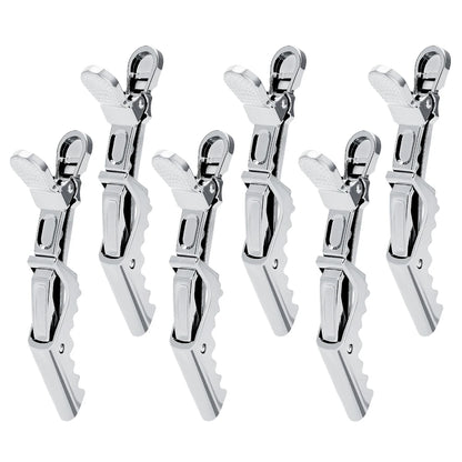 6pcs Crocodile Clip Plating Professional Hairdressing Perm Positioning Non-slip Clip Durable Portable Barber Shop Styling Tools