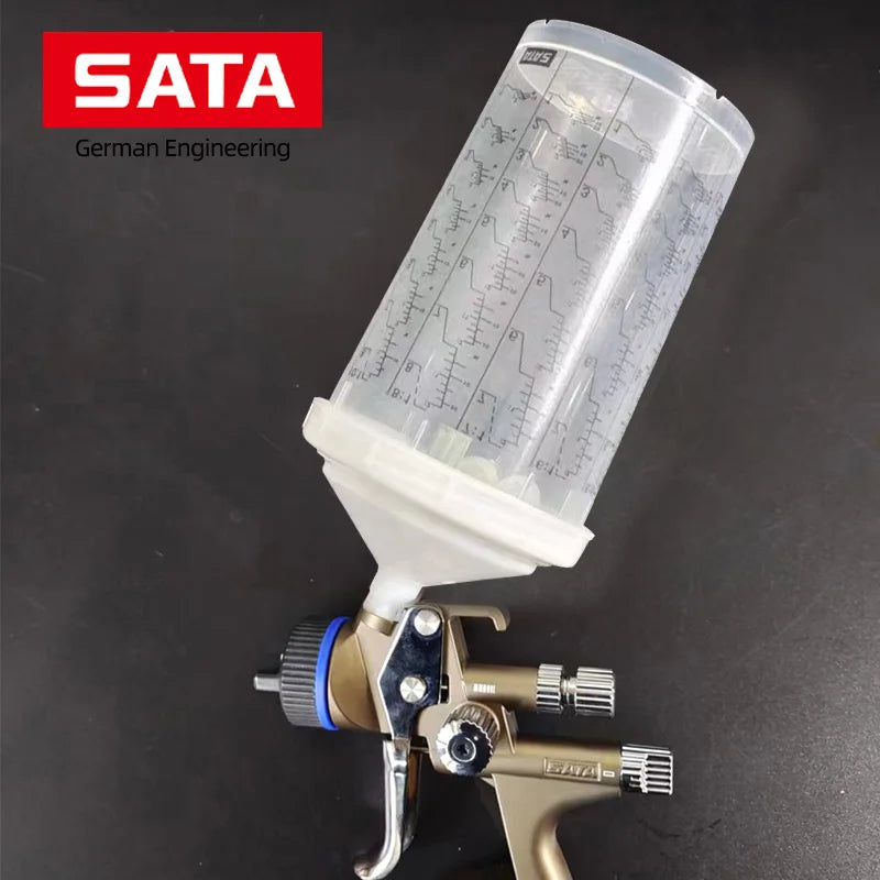 SATA 900 ML Spray Gun Multi-Purpose Paint Plastic Pot Transparent Paint Mixing Cup Universal Paint No-Wash Gun Pot