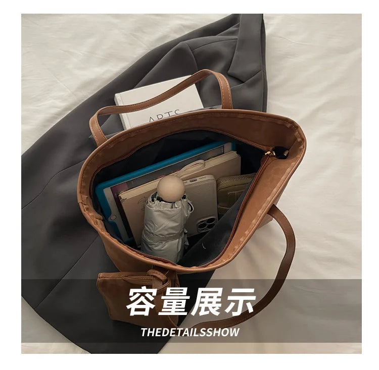 2pcs/set Leopard Print Women Shoulder Bag For Commuting, Daily Used, Casual Tote Bag Large Capacity Ladies Handbags And Purses