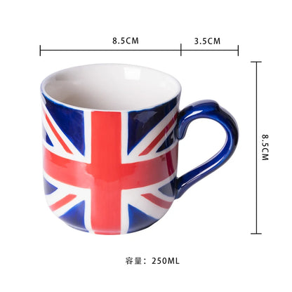 London Pottery Hand-painted flag Series 2 Cup Teapot British 600ml Ceramic Teapot with Stainless Infuser for Loose Tea Tea Set