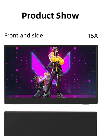 ZSUS 15.6-Inch 1920*1080 Portable Monitor 1080P For Laptop XBox PS4/ 5 Switch Cell Phone PC Extension Mobile Mointor