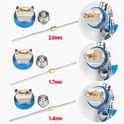 HVLP Spray Gun Adjustable Metal Atomizing Spray Gun for Painting Aerograph Cars Tool Flow Control Sprayer Paint Airbrush Set