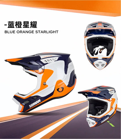 SOMAN CE Certified Off Road Motorcycle Helmet Мотошлем Lightweight Breathable Personalized Adult Motocross Capacete 0.15